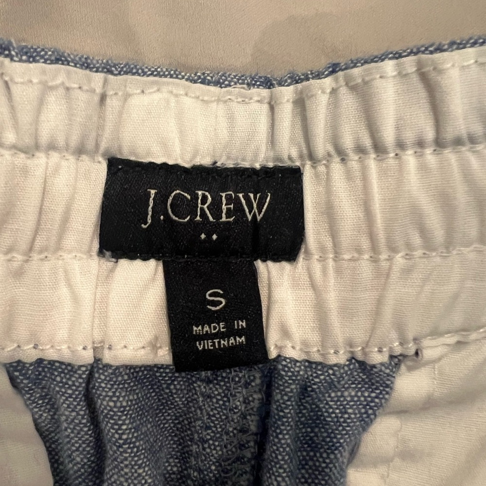 J. Crew Blue Elastic Waist Shorts - Picture 2 of 3